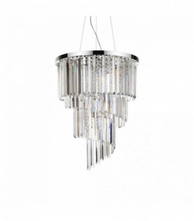Pendente CARLTON cristallo cromo 12 luci