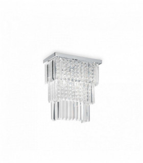 MARTINEZ chrome-plated crystal wall light 3 lights