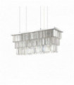 Suspension Chromée en cristal MARTINEZ 6 ampoules