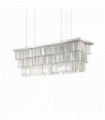 Suspension Chromée en cristal MARTINEZ 8 ampoules