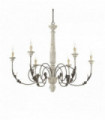 VOLTERRA wood pendant light 6 bulbs