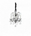 Black crystal pendant lamp LIBERTY 4 bulbs