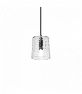 Transparent COGNAC Suspension 1 bulb Height 38 Cm