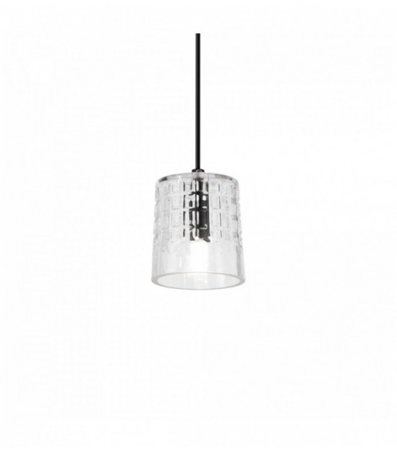 Transparente COGNAC Suspension 1 Glühlampe Höhe 38 cm