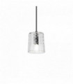 Transparent COGNAC Suspension 1 bulb Height 38 Cm