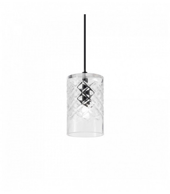 Suspensión COGNAC transparente 1 bombilla Ancho 38 Cm