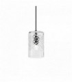 Transparent COGNAC Suspension 1 bulb Width 38 Cm