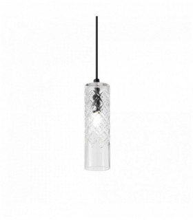 Transparente COGNAC Suspensión 1 bombilla Diámetro 95 Cm