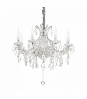 Pendente in cristallo cromato NAPOLEONE 8 lampadine