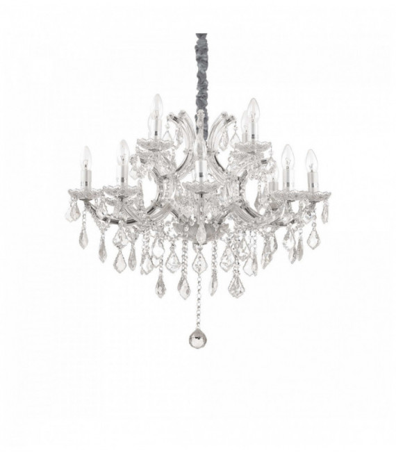 Colgante de cristal cromado NAPOLEON 12 bombillas