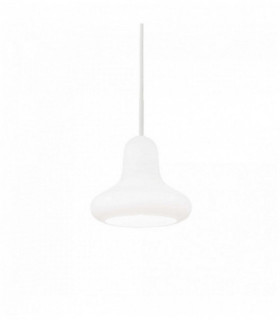 Weiße Pendelleuchte LIDO 1 Glühlampe Durchmesser 24 cm