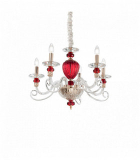 Transparent suspension BARONET 5 bulbs
