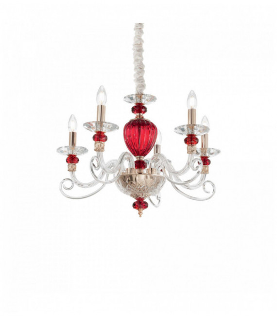 Transparent suspension BARONET 5 bulbs