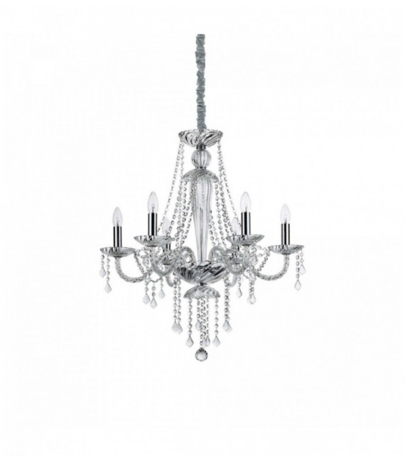 Colgante de cristal transparente AMADEUS 6 bombillas