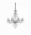 Transparent AMADEUS crystal pendant light 8 bulbs
