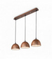 Corten FOLK pendant light 3 bulbs