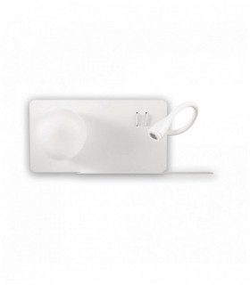 White BOOK wall light 2 bulbs in metal