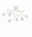 White OCTOPUS ceiling light 6 bulbs