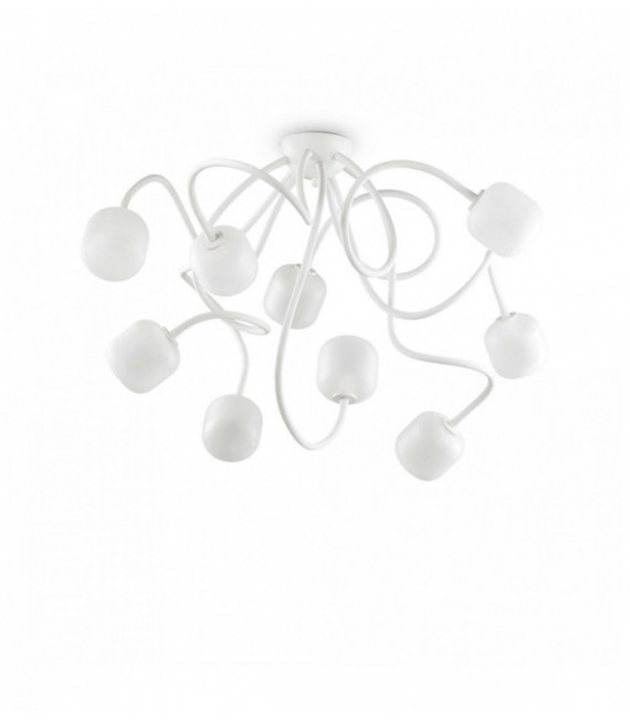 White OCTOPUS ceiling light 9 bulbs