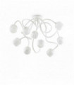 White OCTOPUS ceiling light 9 bulbs