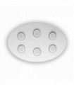 Ceiling light White LOGOS 6 bulbs