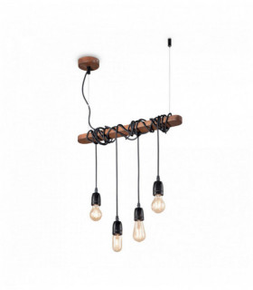 Lampada a sospensione ELETTRICA Corten 4 lampadine