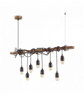 Lampada a sospensione ELETTRICA Corten 8 lampadine