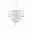 White crystal pendant OPERA 4 bulbs