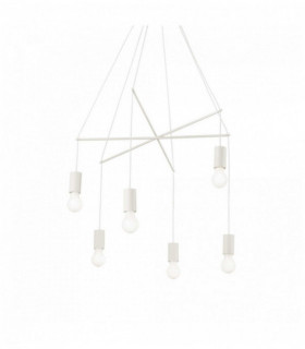 Lampadario POP bianco 6 lampadine