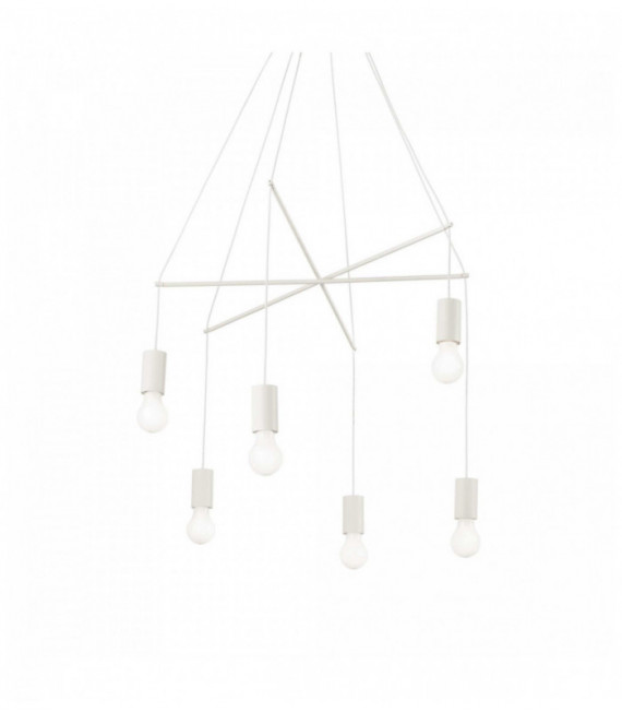 Weiße POP Pendelleuchte 6 Lampen