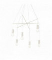 White POP pendant light 6 bulbs