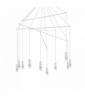 Lampada a sospensione POP bianca 10 lampadine