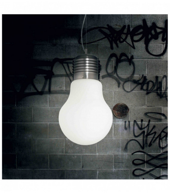 LUCE BIANCO Nickel Pendelleuchte 1 Glühlampe