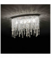 Chrome ceiling light RAIN CLEAR 5 bulbs