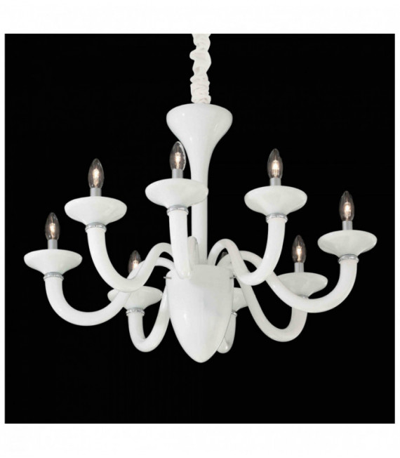 WHITE LADY white pendant light 8 bulbs