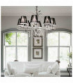 Suspension Chromée en cristal ACCADEMY 8 ampoules