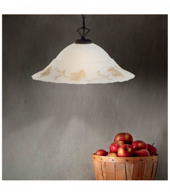 Suspension Ambrée FOGLIA 1 ampoule