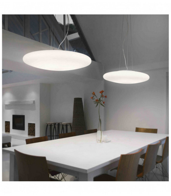 Weiße Pendelleuchte SMARTIES BIANCO 3 Lampen Durchmesser 12 cm