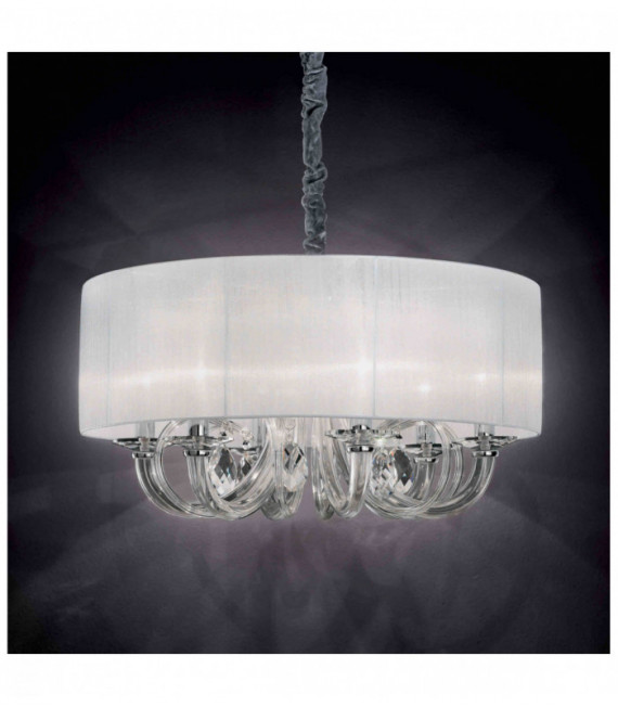 SWAN white pendant light 6 bulbs