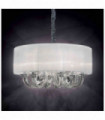 SWAN white pendant light 6 bulbs