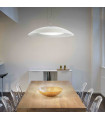 White pendant lamp LENA 3 bulbs Diameter 64 Cm