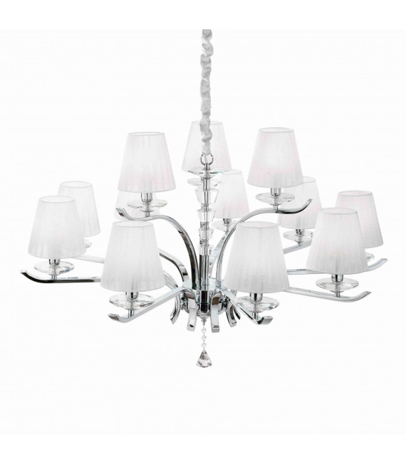 PEGASO white pendant light 12 bulbs