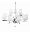 PEGASO white pendant light 12 bulbs