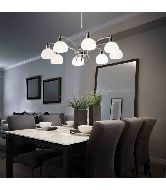 TOKYO Chrome Pendant 8 bulbs