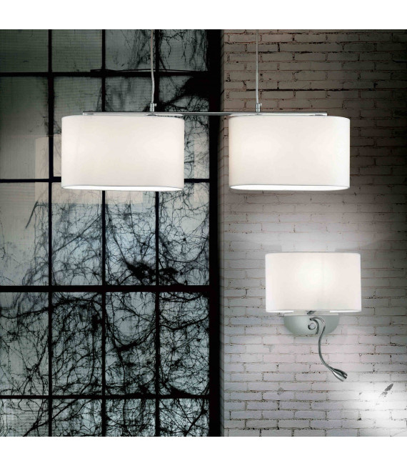 SHERATON applique bianca 2 lampadine
