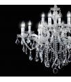 Chrome pendant in FLORIAN crystal 18 bulbs
