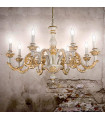 GIGLIO Golden Pendant 8 bulbs