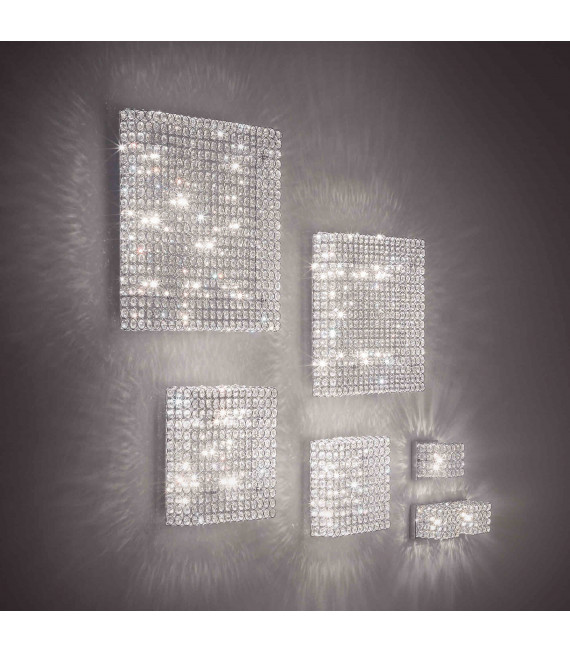 Chrome crystal wall light ADMIRAL 2 bulbs