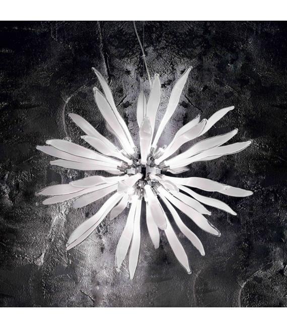 Sospensione bianca CORALLO 8 lampadine