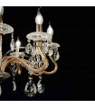 Suspension Dorée en cristal NEGRESCO 10 ampoules